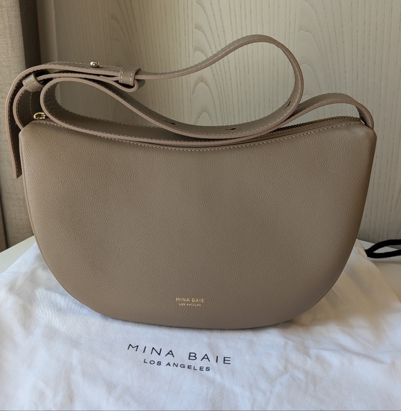 Mina Baie Handbags - Mina Baie Khloe Crossbody Leather Sling In desert